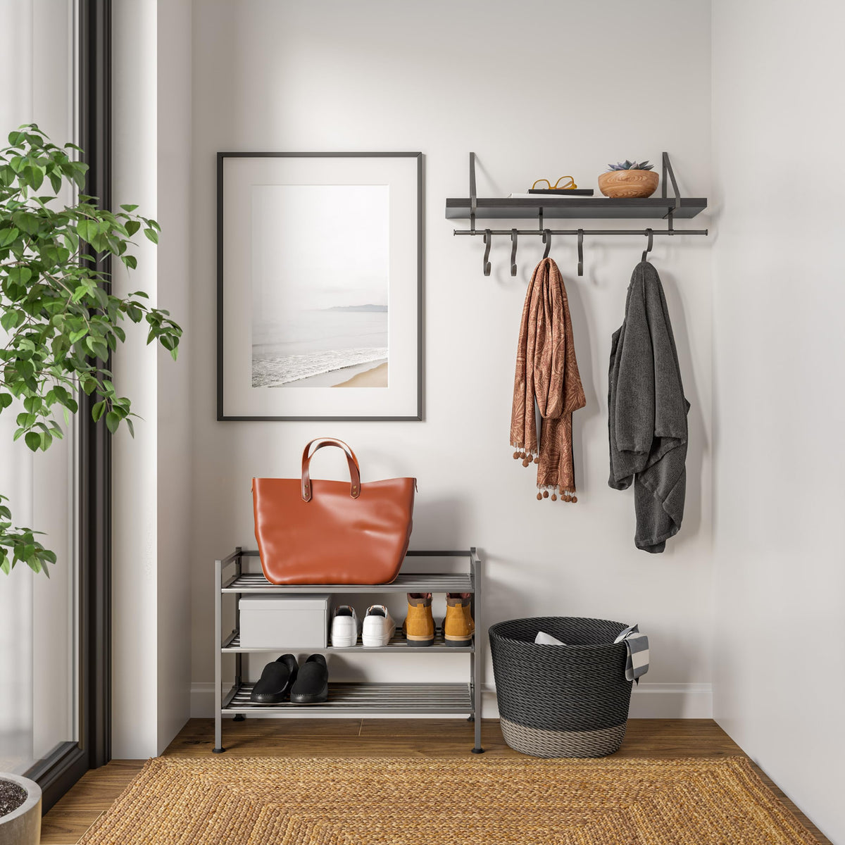 Seville Classics Dorm room sneaker storage fits compact student spaces.