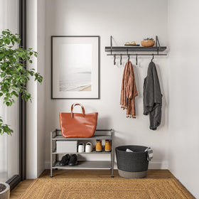 Seville Classics Dorm room sneaker storage fits compact student spaces.