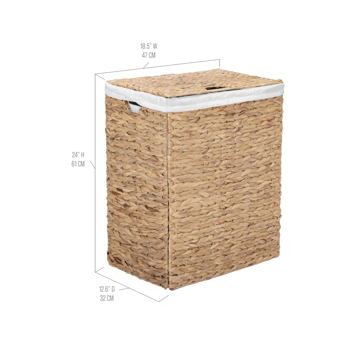 Natural finish complements modern and rustic interiors in Seville Classics hamper.