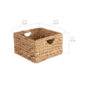 Seville Classics rectangular woven bin used for organized closet and shelf storage.