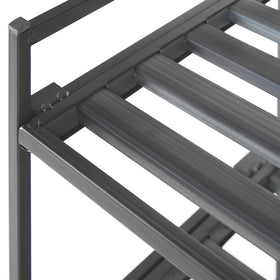 Seville Classics Resin slats provide sturdy shelves for sneakers and boots.