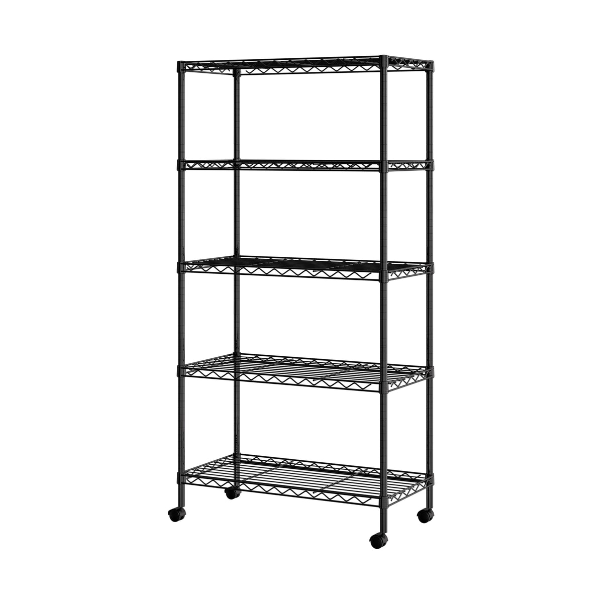 Seville Classics with casters moves easily in kitchen, garage, or office.