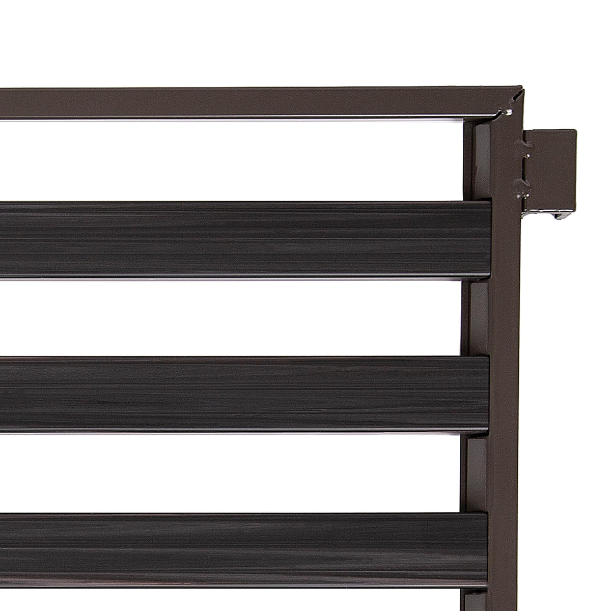 Stackable design saves vertical space in any room.