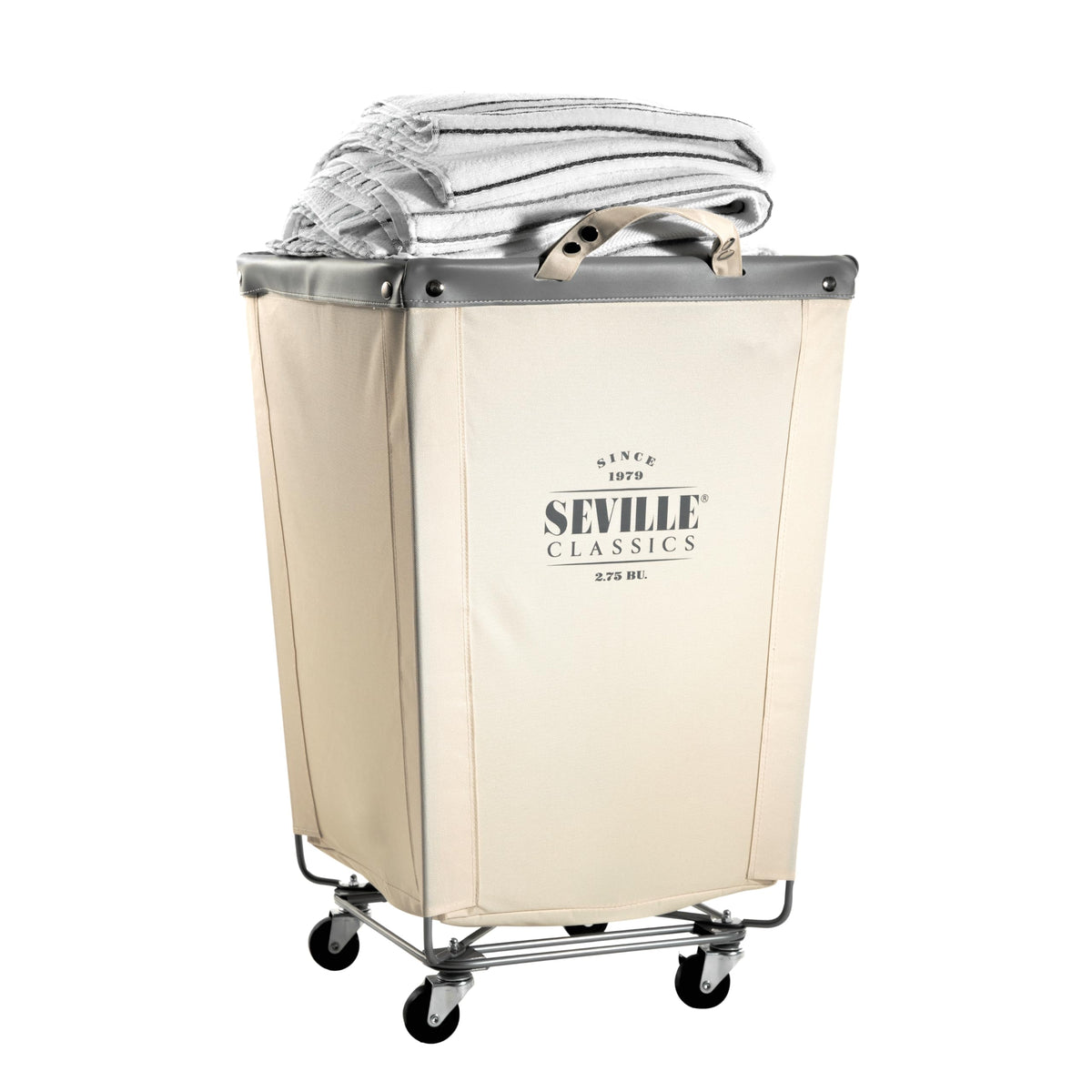Seville Classics tubular-steel-frame-cart provides sturdy rolling support.