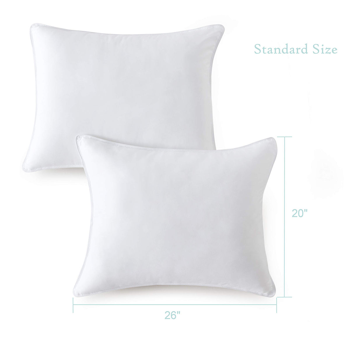 Seward Park pillow on bed demonstrates suitability for side, back, and stomach sleepers.