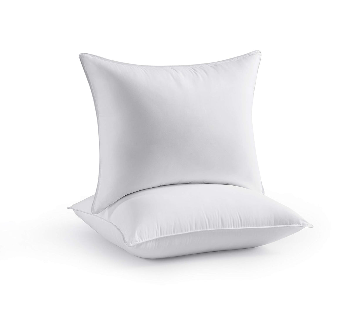 Seward Park 2-pack bed pillow packshot shows 20x26 size for easy sham fitting.