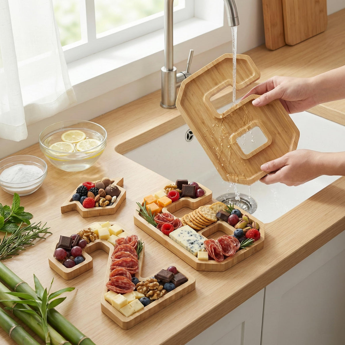 sewrung 2026 charcuterie numbers tray highlights snacks while serving as décor