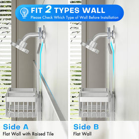 Sewulidon towel hooks add convenient hanging options in the shower.