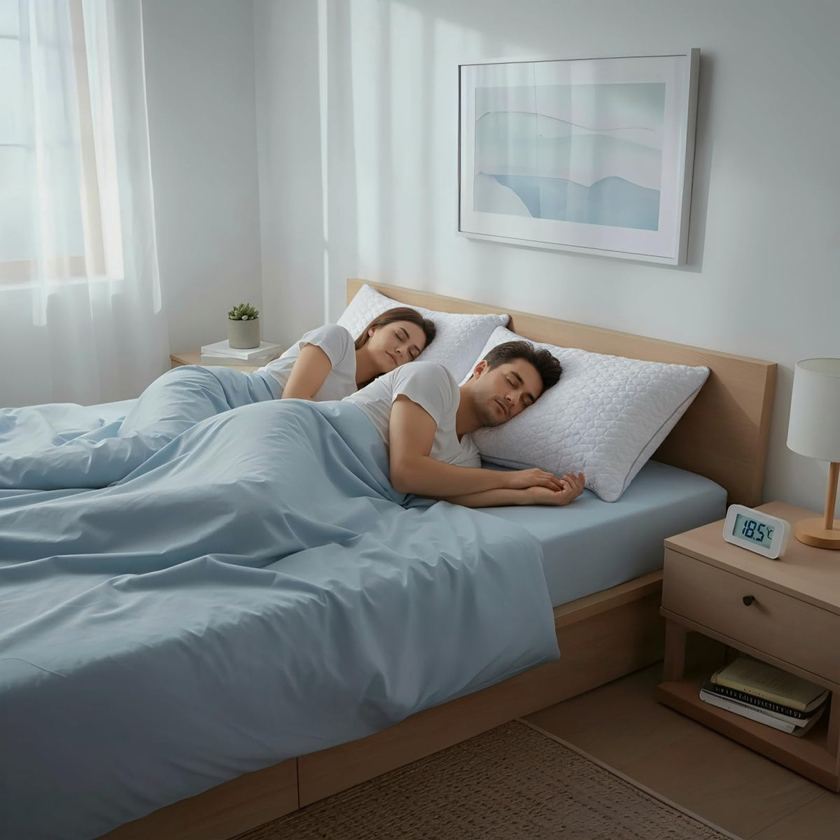 Seyfote pillow certifications iconography, OEKO-TEX and CertiPUR-US safe.
