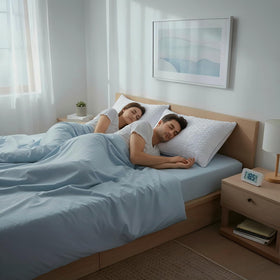 Seyfote pillow certifications iconography, OEKO-TEX and CertiPUR-US safe.