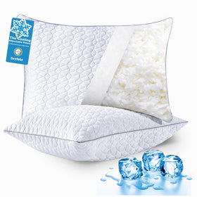 Seyfote cooling pillow cover cool side close-up, delivering refreshing sleep.