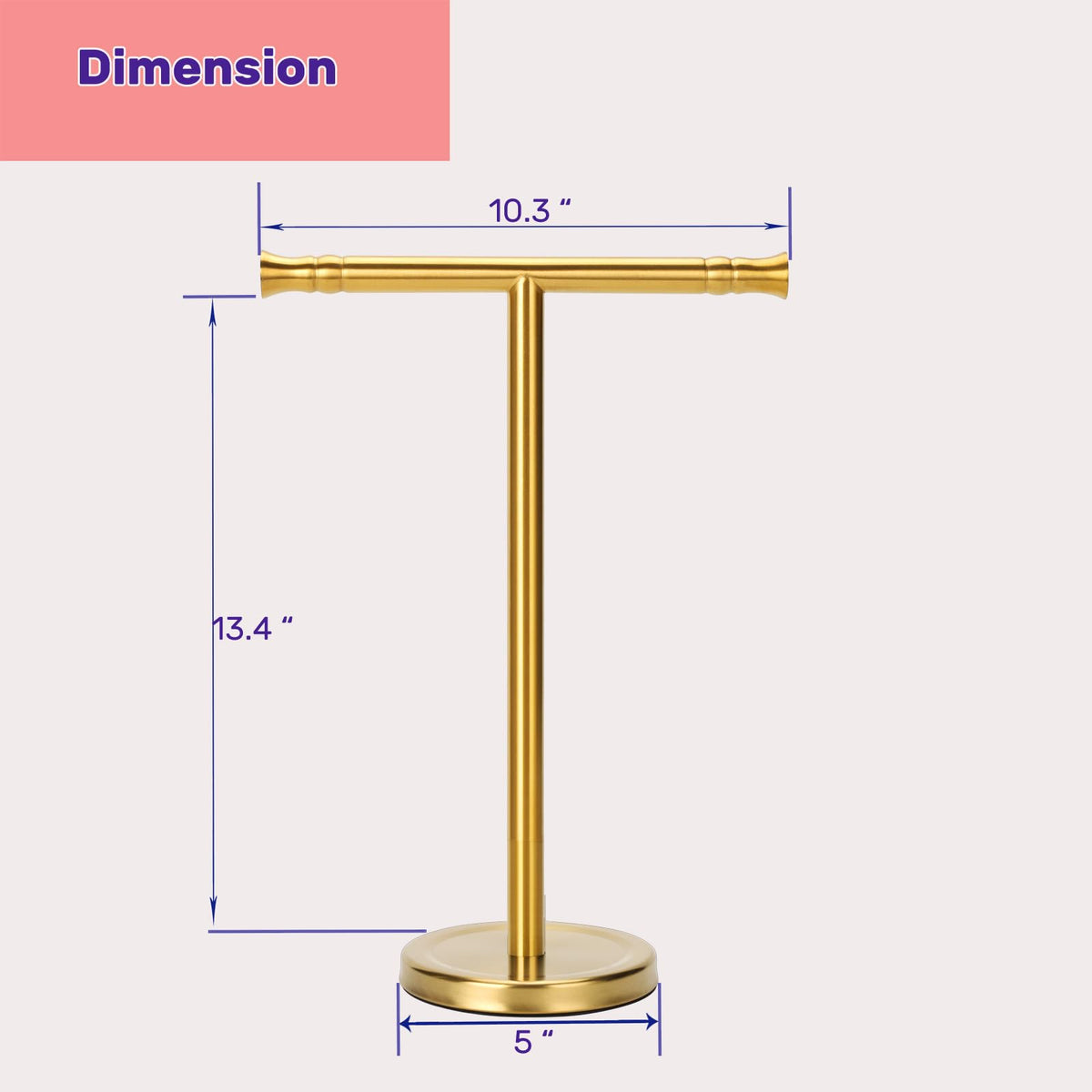 Extension pole on Sfemn towel stand accommodates larger towels