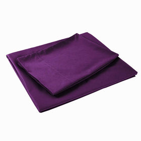 Sfoothome Purple Queen fitted sheet with deep pockets for secure mattress fit