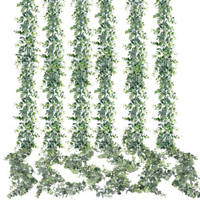 Sggvecsy eucalyptus garland with dense greenery for dramatic wedding backdrops