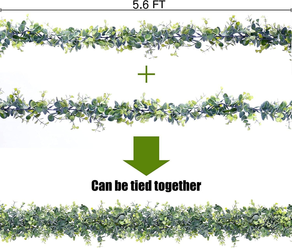 Sggvecsy artificial eucalyptus garland durable and easy to clean