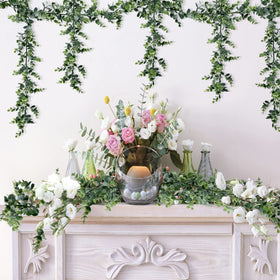 Sggvecsy eucalyptus garland table runner enhances centerpieces