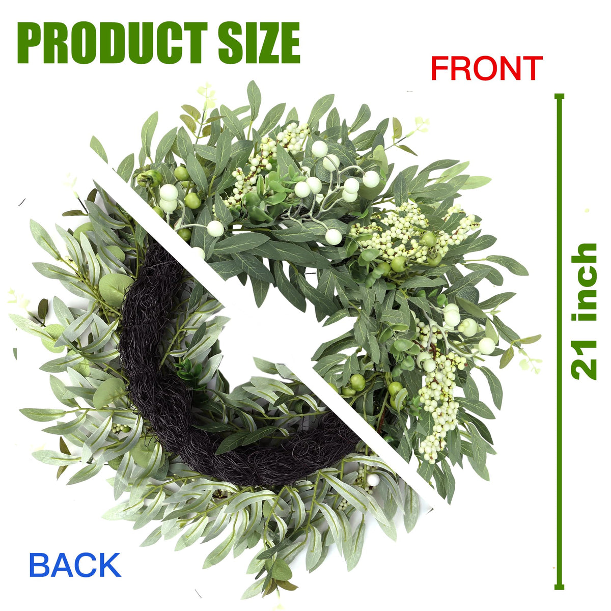 Sggvecsy wreath outdoor porch placement adds durable greenery.