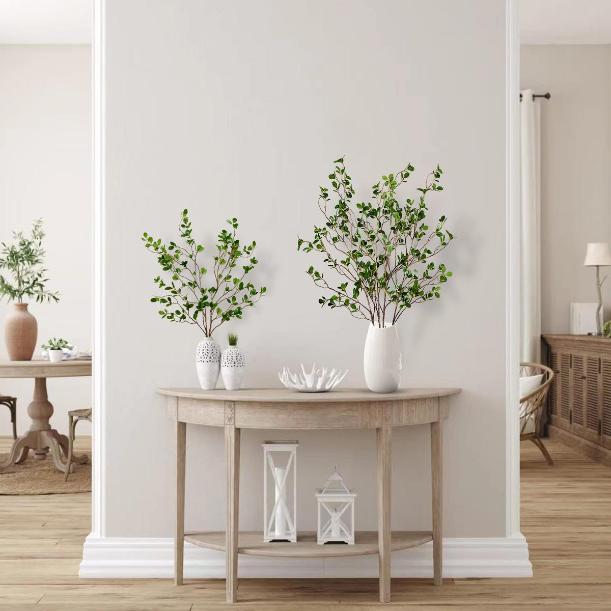 Sggvecsy artificial ficus leaves, versatile greenery spray for weddings and seasonal decorating.