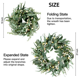 Sggvecsy artificial wreath with durable iron base for long-lasting use