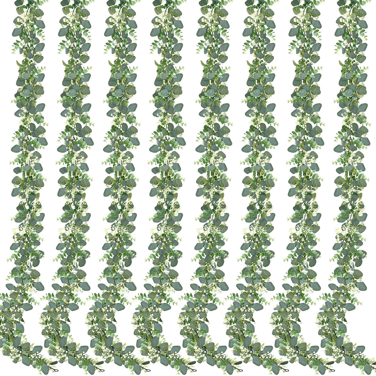 Sggvecsy eucalyptus garland 6ft strand enhances indoor decor with low-maintenance versatility.