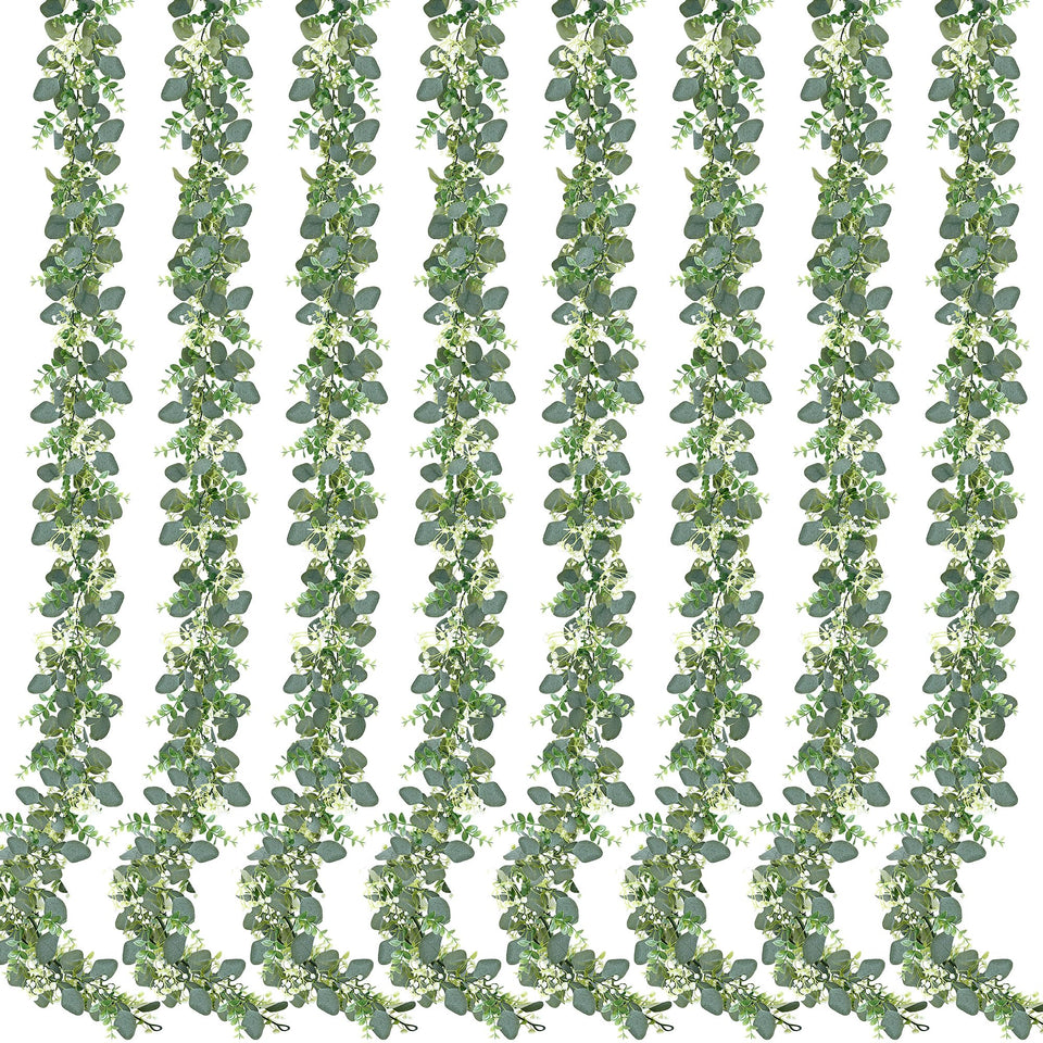 Sggvecsy eucalyptus garland 6ft strand enhances indoor decor with low-maintenance versatility.