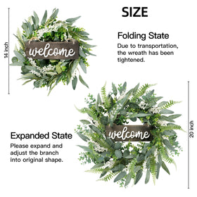 Sggvecsy wreath suitable for indoor or covered outdoor spaces