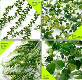 Sggvecsy ivy vine hanging plant in pot trails with natural charm.