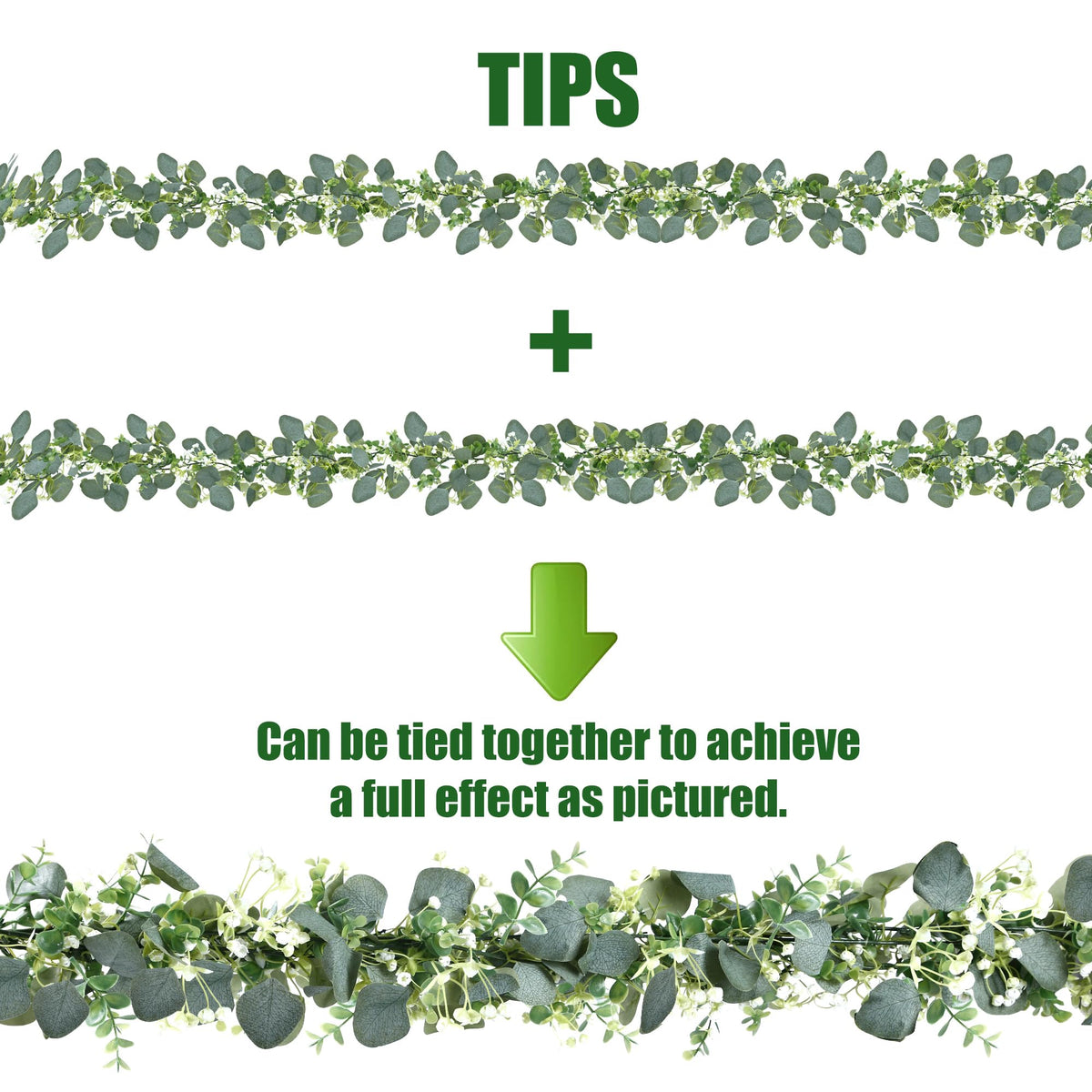 Sggvecsy greenery backdrop garland blends with gardens and patios.