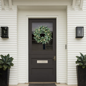 Sggvecsy greenery wreath with white berries for seasonal accents
