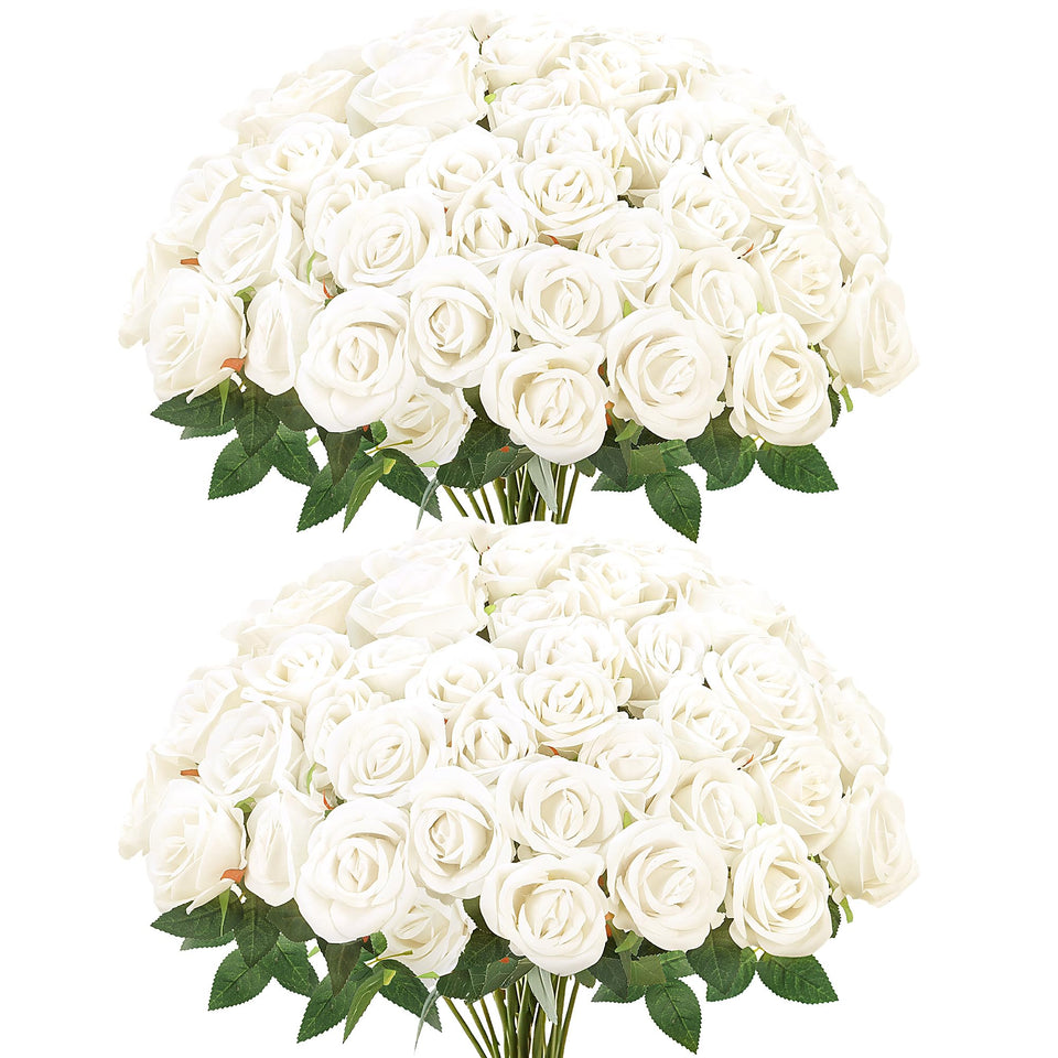 Sggvecsy ivory velvet rose bouquet, 20-inch height, ideal for weddings and home decor.
