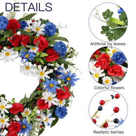 Sggvecsy memorial and independence day wreath perfect for weddings or centerpieces