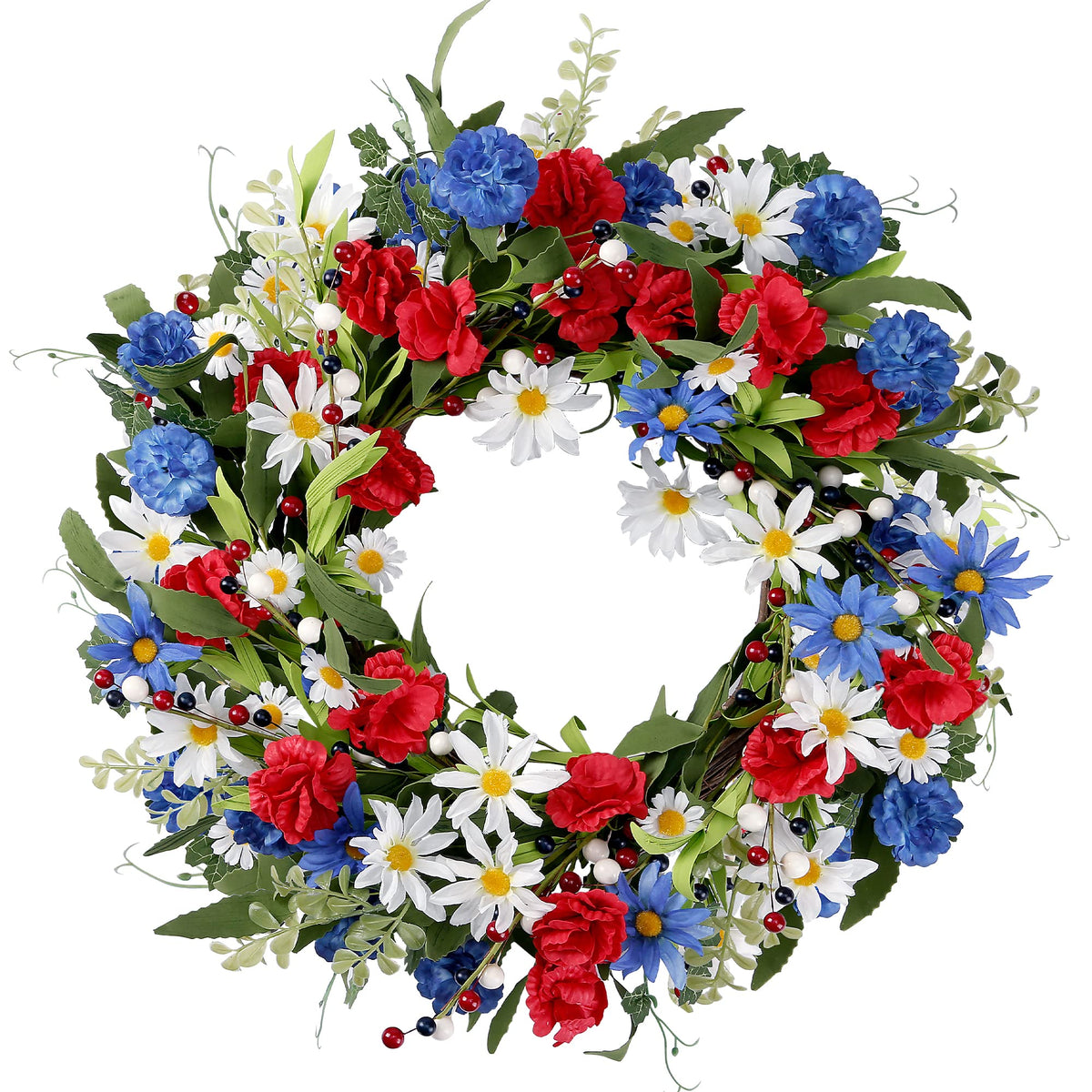 Sggvecsy patriotic wreath front door 20 inch enhances curb appeal