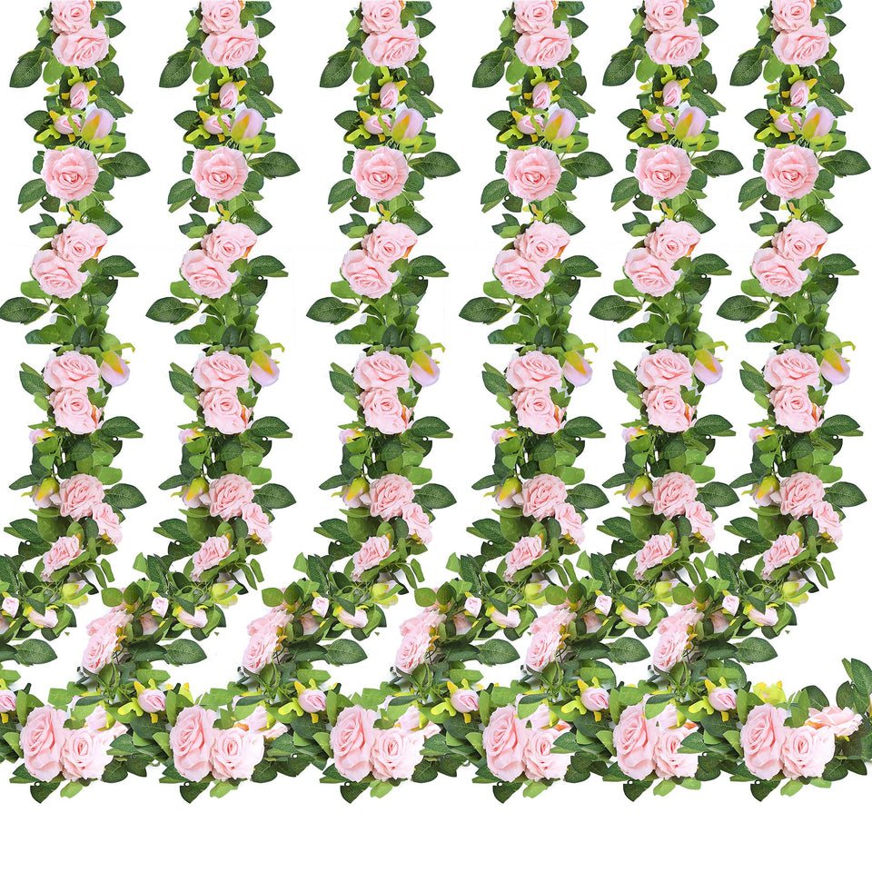 Sggvecsy pink rose vine arch garland for wedding backdrops