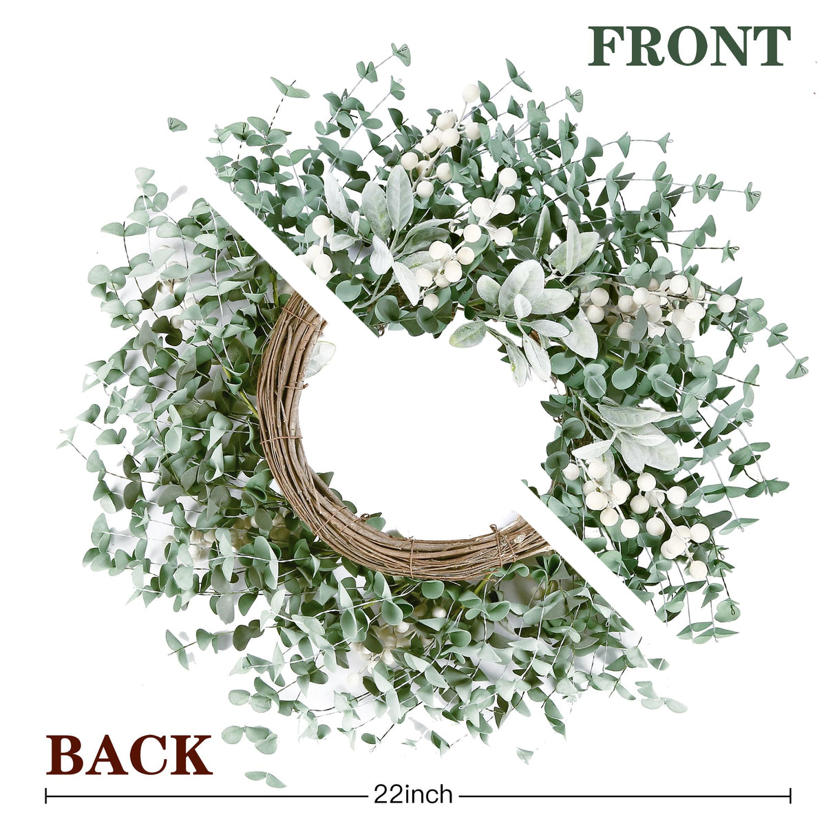 Sggvecsy spring-summer farmhouse wreath for living spaces