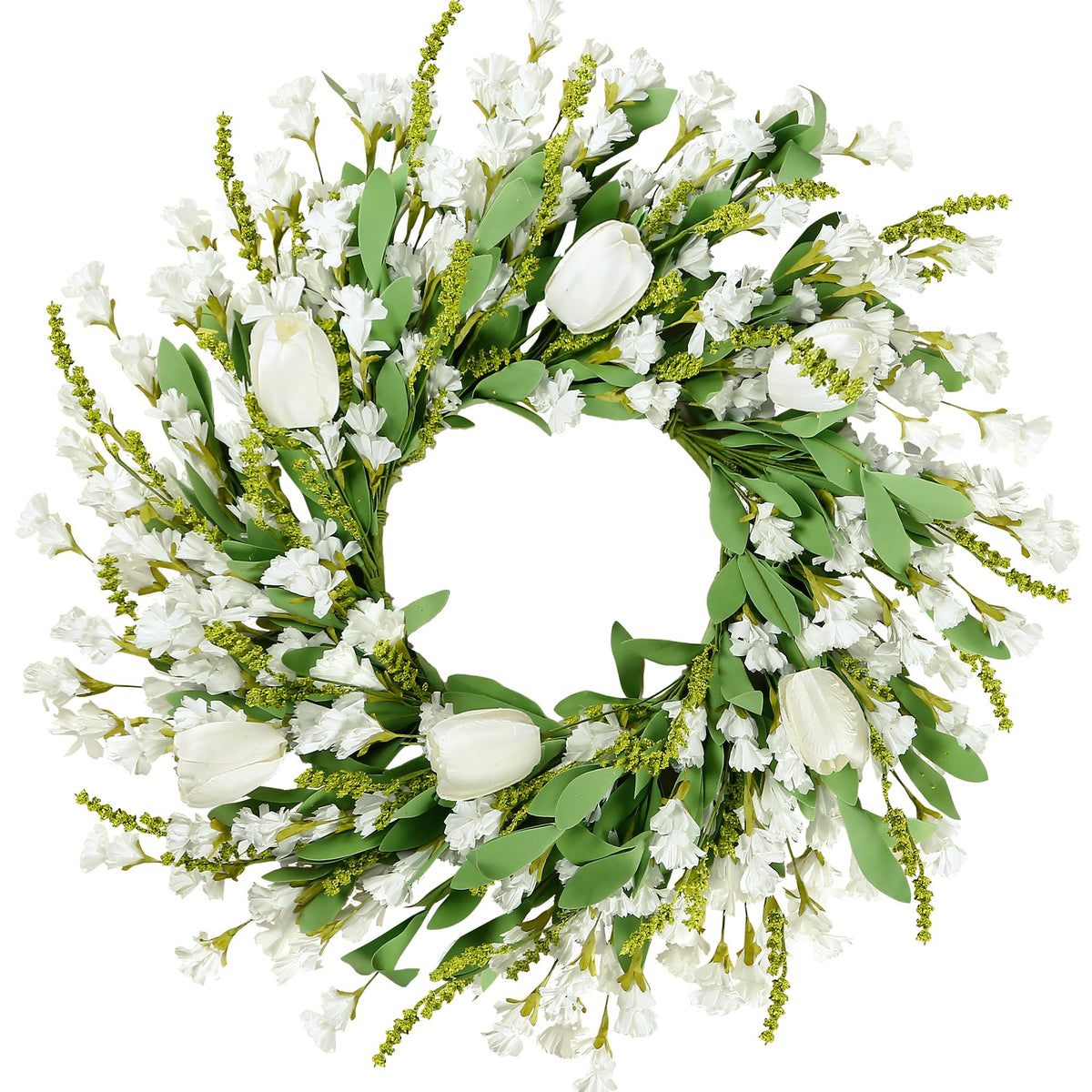 Sggvecsy spring-summer wreath front door 22 inch display for curb appeal