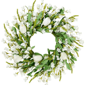 Sggvecsy spring-summer wreath front door 22 inch display for curb appeal