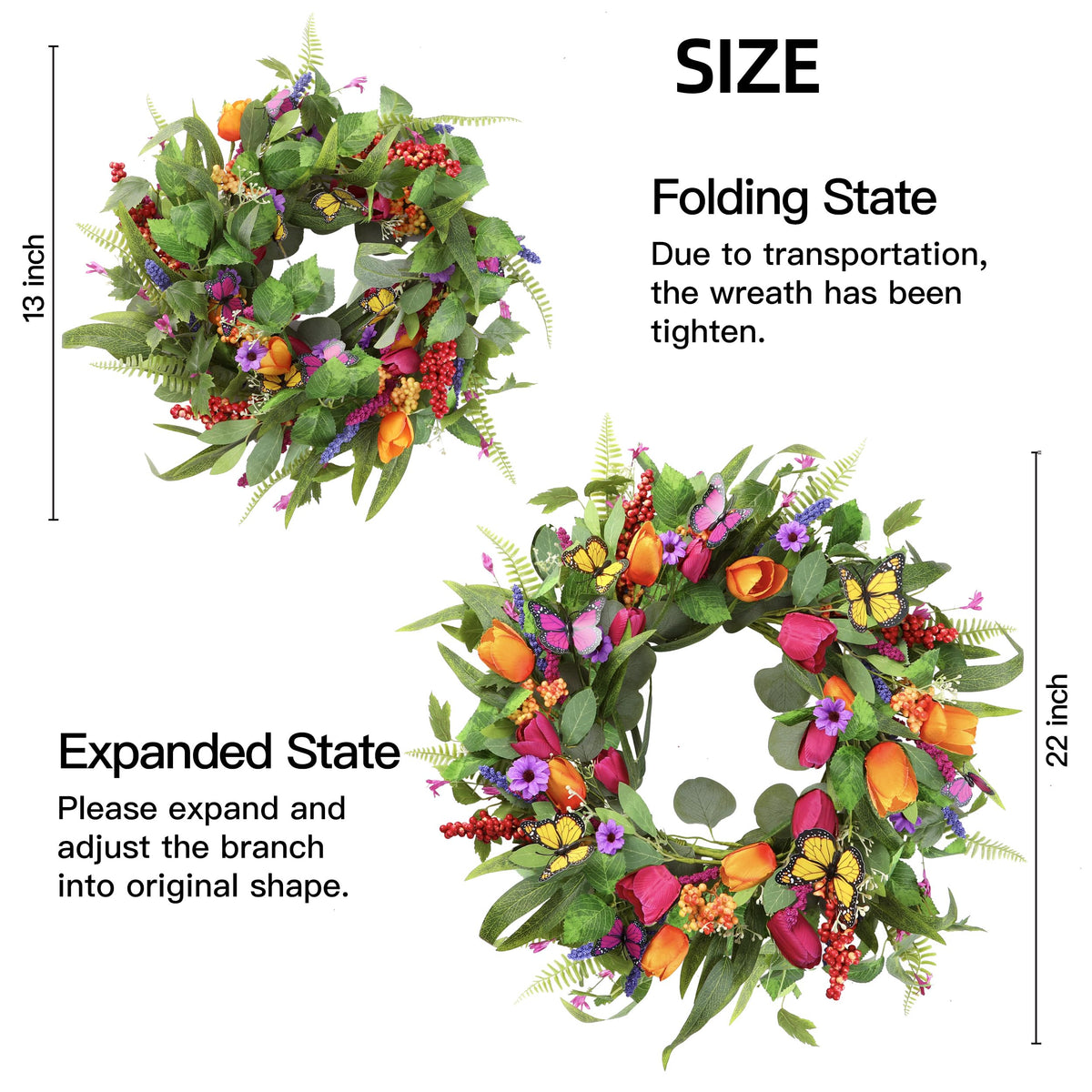 Sggvecsy versatile wreath suitable for indoor or outdoor decor.