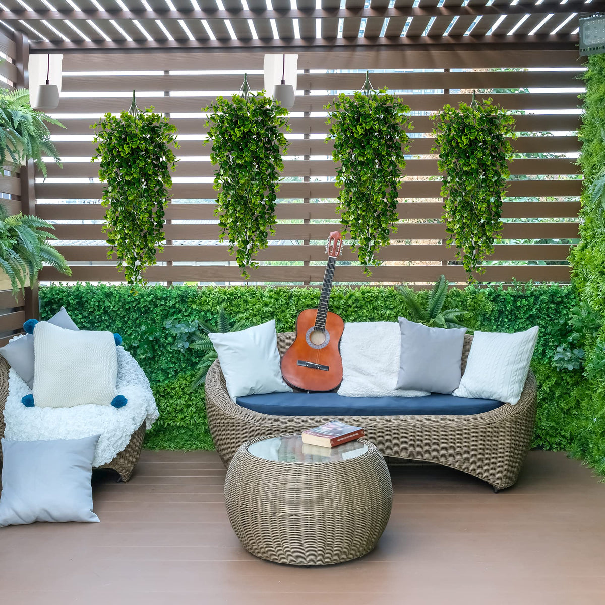 Sggvecsy waterproof plastic plants 30-inch for all-weather spaces