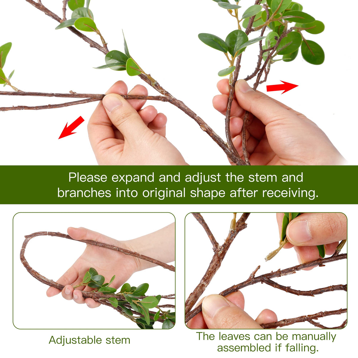 Sggvecsy wedding and home decoration greenery that stays fresh-looking and reusable.