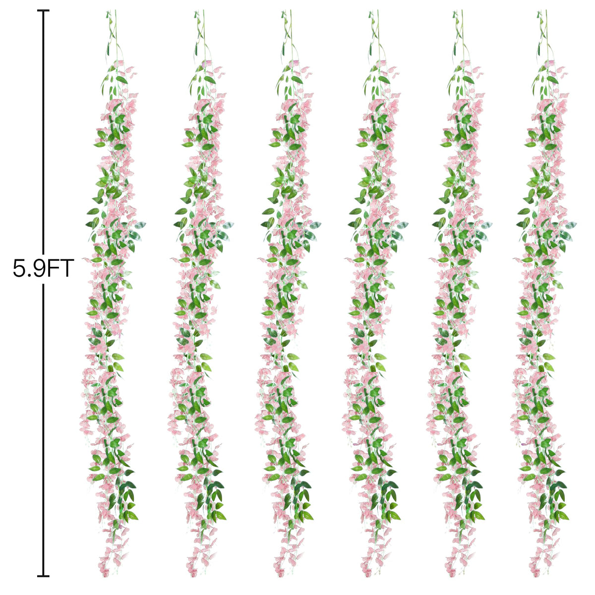 Sggvecsy pink wisteria garland suitable for outdoor wedding venues