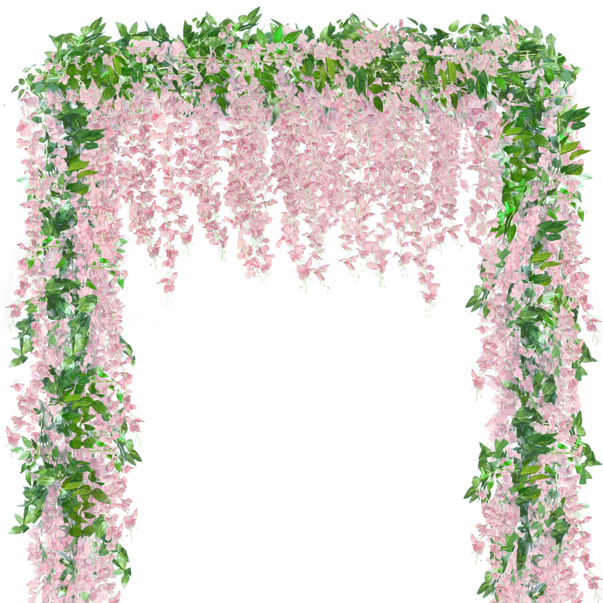 Sggvecsy pink wisteria garland six 6.2ft packs for versatile home and event decor