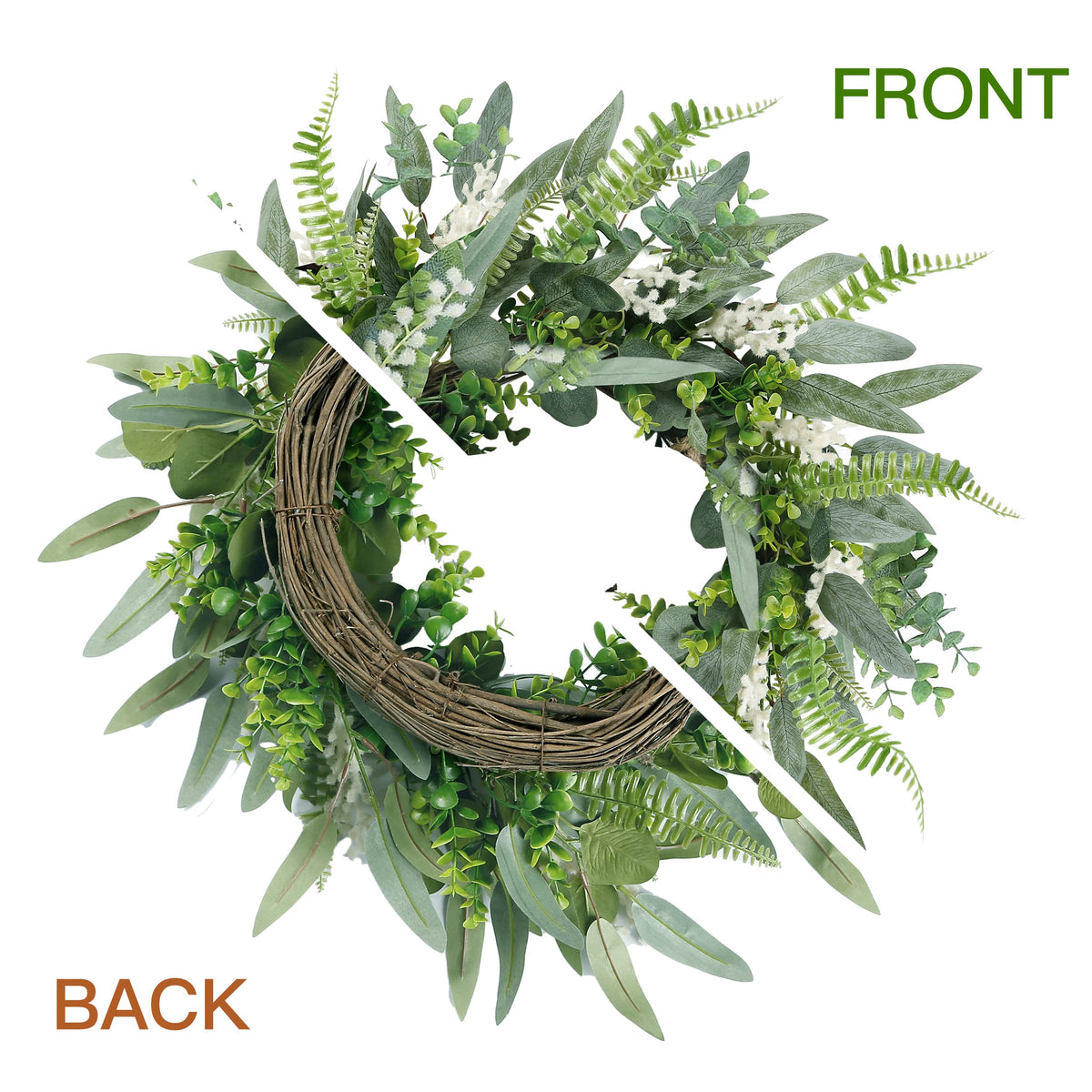 Sggvecsy fluffing guide to shape a full 20-inch wreath