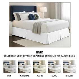 SGI Bedding white dust ruffle with elegant pleats complements any bedroom.