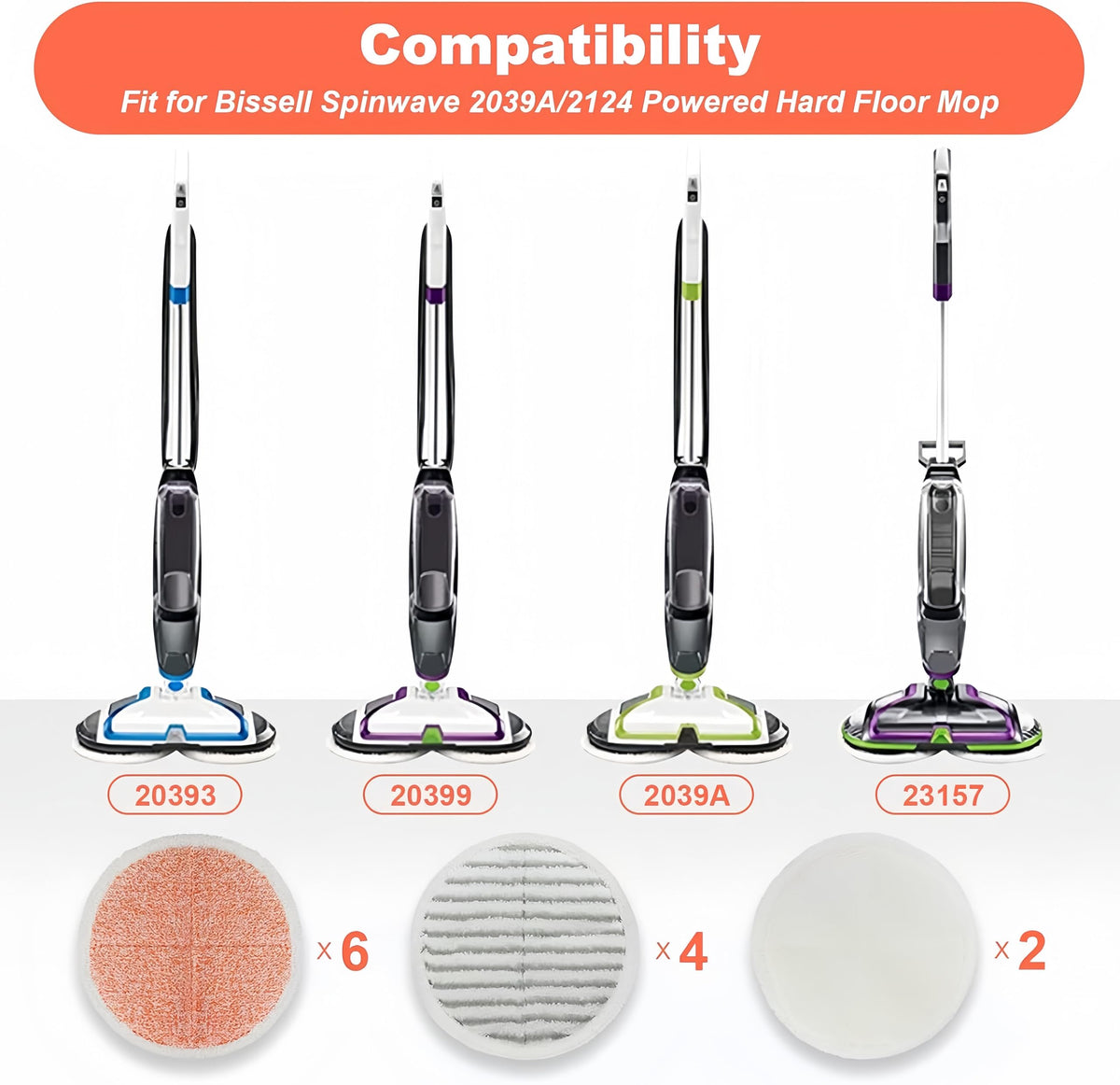 Sgizoku ABS cleaning fleece mop pad offering heat resistance and grip.