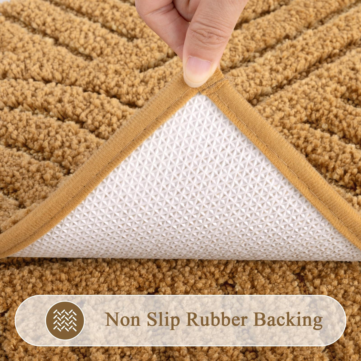 SHACOS absorbent microfiber rug close-up shows quick-dry performance