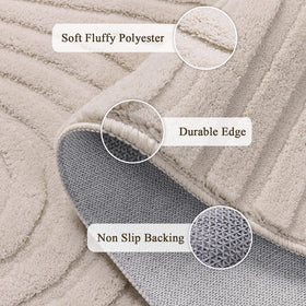 SHACOS non-slip backing keeps the rug in place on various floor types