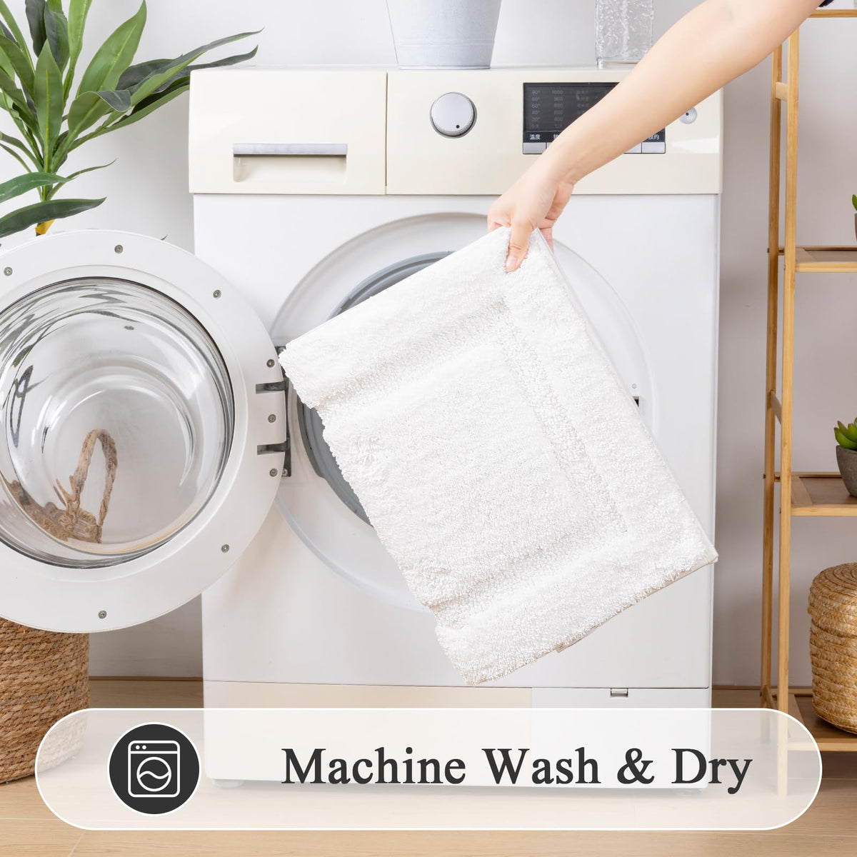 SHACOS plush fibers add softness to morning bathroom routines