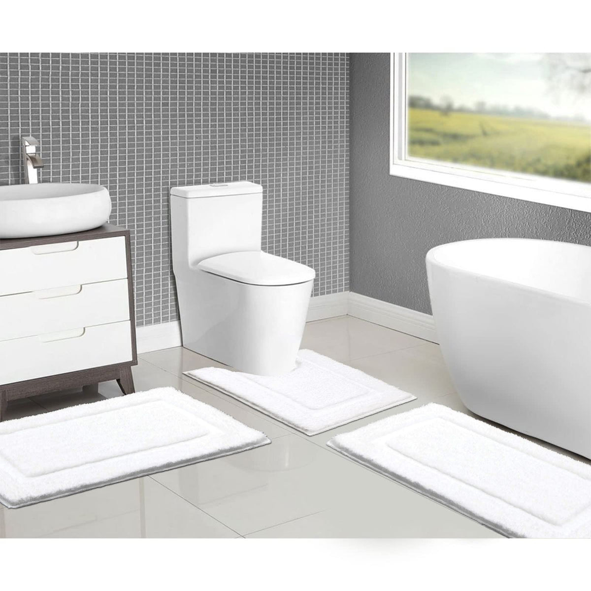 SHACOS versatile set suits bathroom, vanity, and doorway spaces