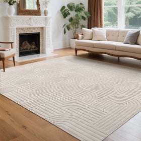 SHACOS warm beige rug elevates bedrooms and entryways