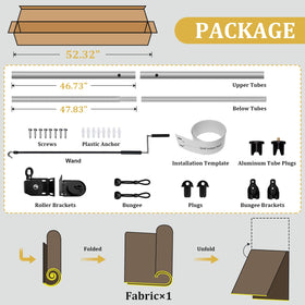 Shade&Beyond UV protection roller shade in mocha blocks sun and preserves privacy
